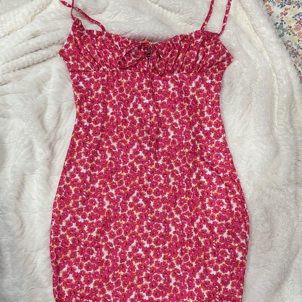 SHEIN Pink Floral Mini Dress